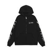 VLONE Sleeve Print Zip‑Up Hoodie