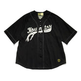 KAPITAL Japanese baseball short sleeved shirt, good morning same style embroidered cardigan, Hirata Kazuhiro style shirt, skin friendly breathable pure cotton shirt, Japanese casual bone embroidery shirt