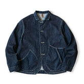KAPITAL24 Hirata Kazuhiro style Japanese Taoist robe deconstruction pocket washed blue denim workwear jacket jacket jacket