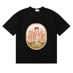 RHUDE Chateau Graphic Print T-Shirt - Black