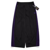 Needles butterfly embroidered bloomers European, American and Japanese fashion brand sports and casual wide version striped wide-leg straight pants
