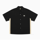 Needles new Japanese retro butterfly embroidery pattern for couples, loose short sleeved shirt, shirt