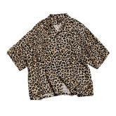 Japanese Trendy Men's Short sleeved Shirt Designed by Kazuhiro Hirata with Leopard Print Casual Shirt for Men and Women, 2021 Autumn Trendy Edition