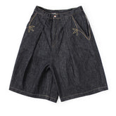 26SS KAPITAL HH Hirata and Hongri denim blue dye embroidered four pocket knee high denim pants