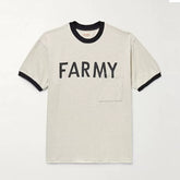 KAPITAL24SS Hirata Hirokazu Japanese casual loose color blocked letter printed chest pocket short sleeved T-shirt
