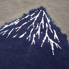 KAPITAL's new regular and macro short sleeved batik washed men's and women's Fuji Mountain printed embroidered T-shirt