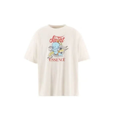 Saint Michael Cartoon Ghost "ESSENCE" Vintage T-Shirt - Off-White