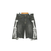 KAPITAL Japanese Embroidered Denim Shorts Designed by Kazuhiro Hirata for Disruptive Style Jeans