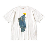 26SS KAPITAL HH Hirata and Hongri casual cotton denim smiling face print loose round neck short sleeved T