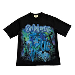 MAJESTIK Gambler Skull T‑Shirt