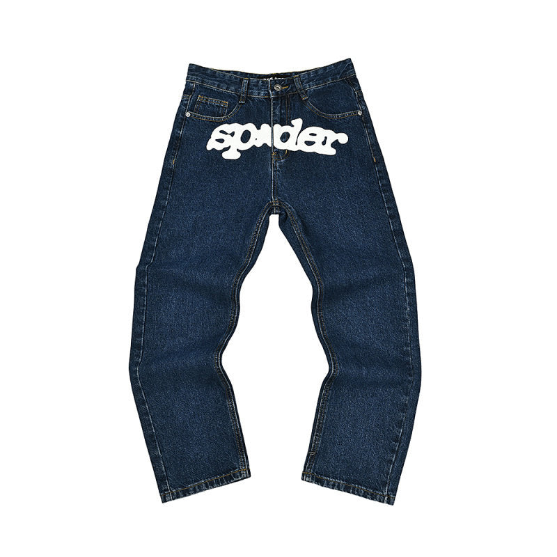 SP5DER Bubble Logo Dark Wash Jeans