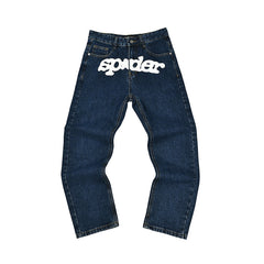 SP5DER Bubble Logo Dark Wash Jeans