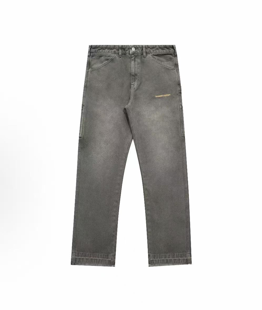 False Perception Faded Grey Carpenter Pants