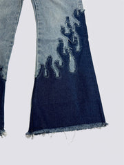 GALLERY DEPT Flame Patch Flare Jeans