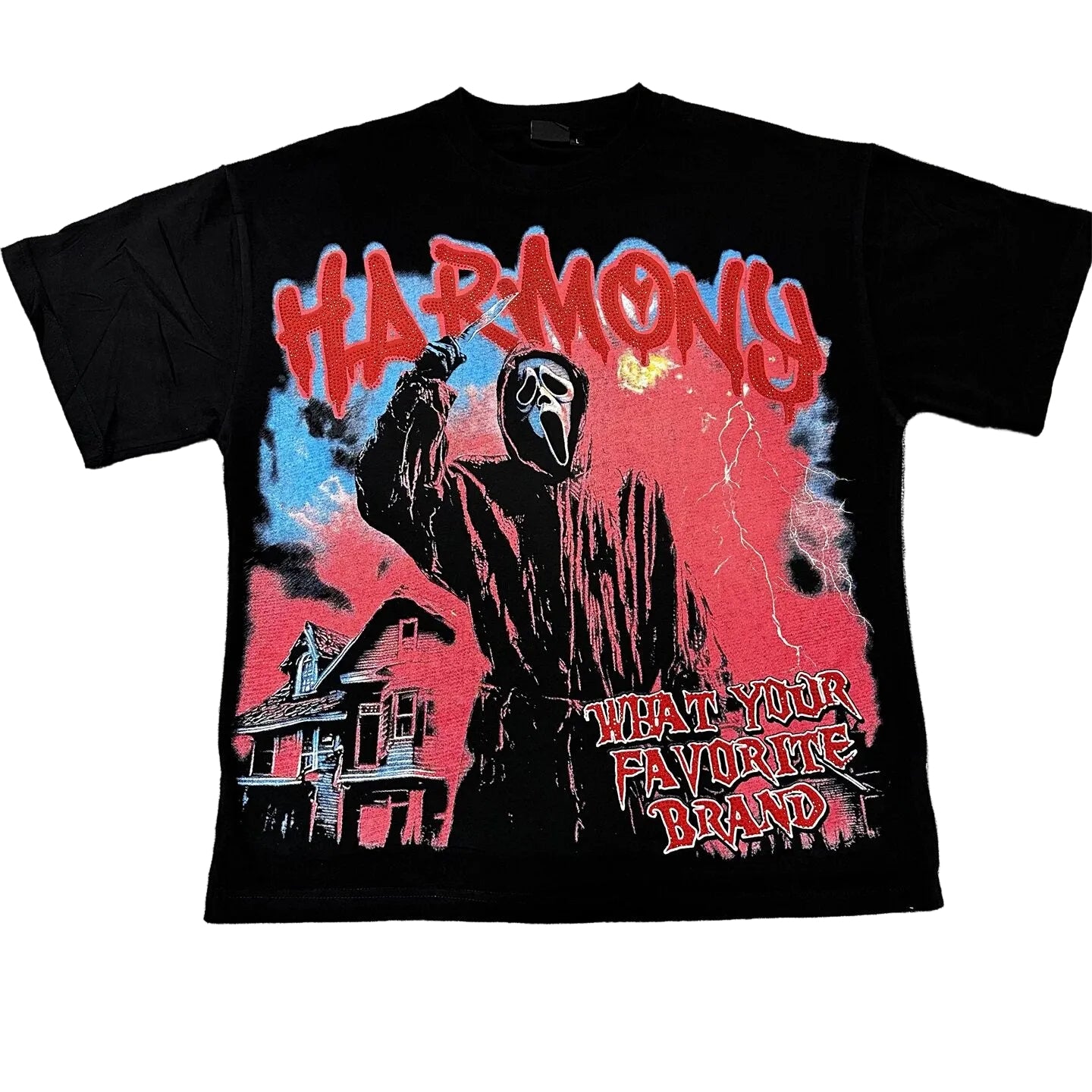 Harmony Vintage Horror‑Print T‑Shirt