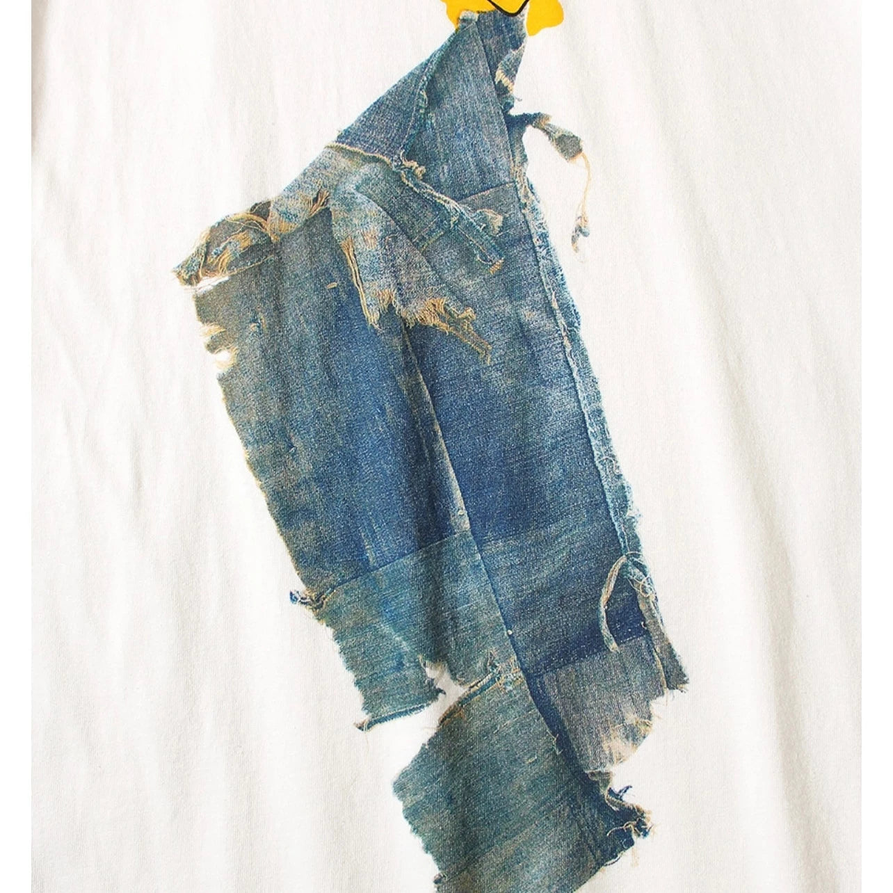 26SS KAPITAL HH Hirata and Hongri casual cotton denim smiling face print loose round neck short sleeved T