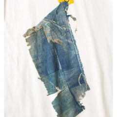 26SS KAPITAL HH Hirata and Hongri casual cotton denim smiling face print loose round neck short sleeved T