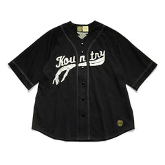 KAPITAL Japanese baseball short sleeved shirt, good morning same style embroidered cardigan, Hirata Kazuhiro style shirt, skin friendly breathable pure cotton shirt, Japanese casual bone embroidery shirt
