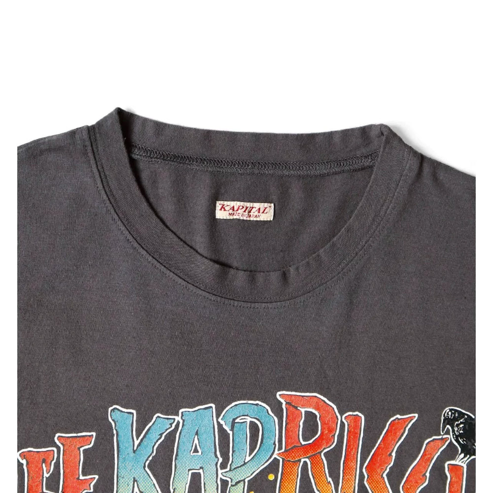 25SS KAPITAL Hirata and Hongri casual Indian piano print washed round neck short sleeved T-shirt