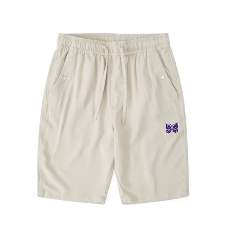 Needles Bieber's summer court style butterfly embroidery niche pocket loose short sleeved shirt