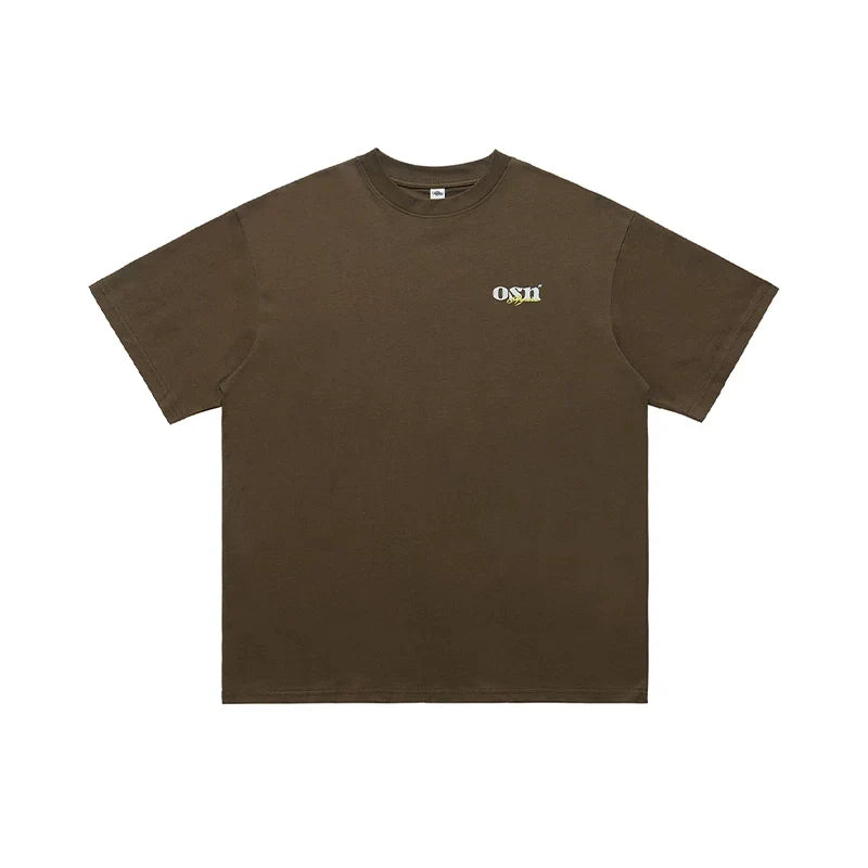 ONSEVENINE Minimalist Logo Pink Graphic Tee