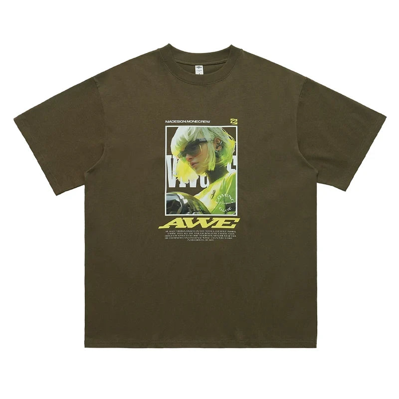 ONSEVENINE Cyber-Portait Graphic Tee