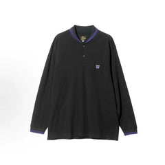 Japanese Trendy Outdoor NEEDLES Butterfly Embroidered Long Sleeve Polo Shirt Loose Large Men and Women Couple Style