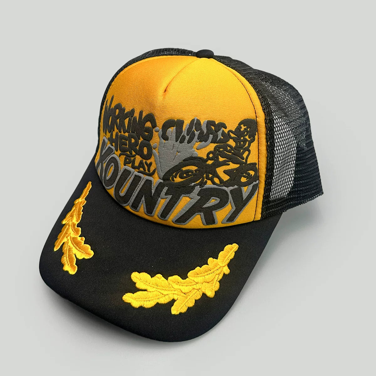 26AW KAPITAL VINTAGE Japanese Hirata Kazuhiro Printed Embroidered Mesh Breathable Splicing Baseball Hat