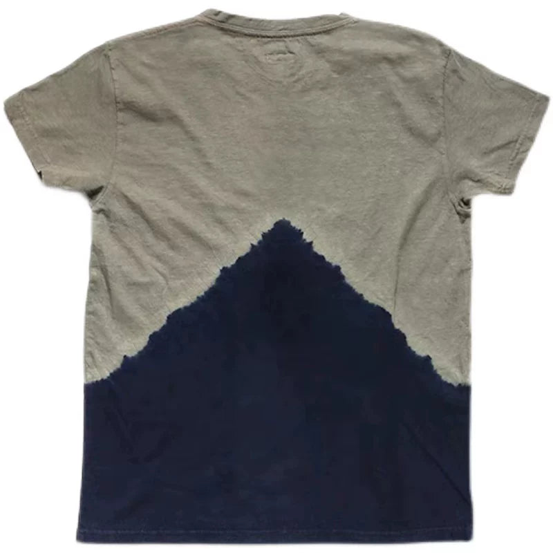 KAPITAL's new regular and macro short sleeved batik washed men's and women's Fuji Mountain printed embroidered T-shirt