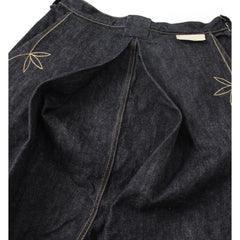 26SS KAPITAL HH Hirata and Hongri denim blue dye embroidered four pocket knee high denim pants