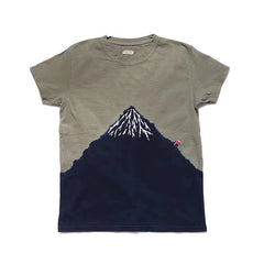 KAPITAL's new regular and macro short sleeved batik washed men's and women's Fuji Mountain printed embroidered T-shirt