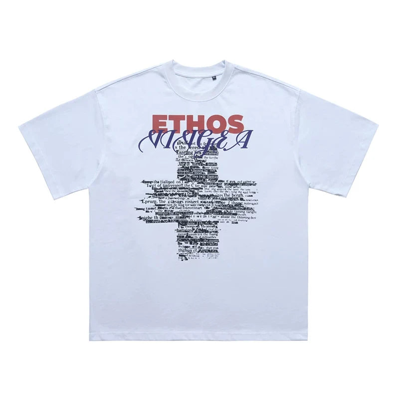 ONSEVENINE "Ethos" Typography Cross Graphic Tee