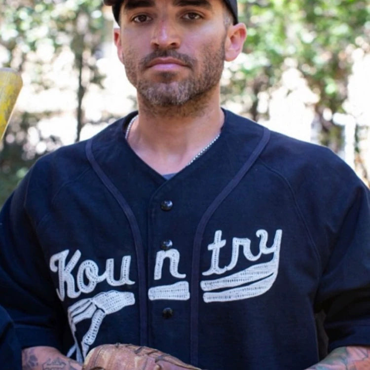KAPITAL Japanese baseball short sleeved shirt, good morning same style embroidered cardigan, Hirata Kazuhiro style shirt, skin friendly breathable pure cotton shirt, Japanese casual bone embroidery shirt
