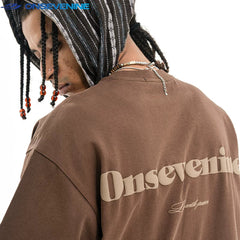 ONSEVENINE "Live with Passion" Blue Lettering White Tee