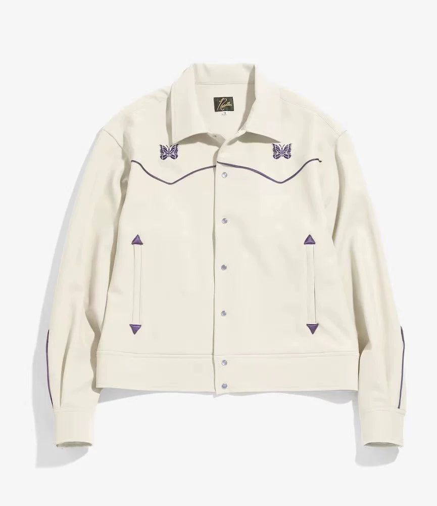 Needles butterfly embroidery track court style niche pocket suit shirt casual jacket jacket trendy men and women