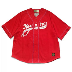KAPITAL Japanese baseball short sleeved shirt, good morning same style embroidered cardigan, Hirata Kazuhiro style shirt, skin friendly breathable pure cotton shirt, Japanese casual bone embroidery shirt