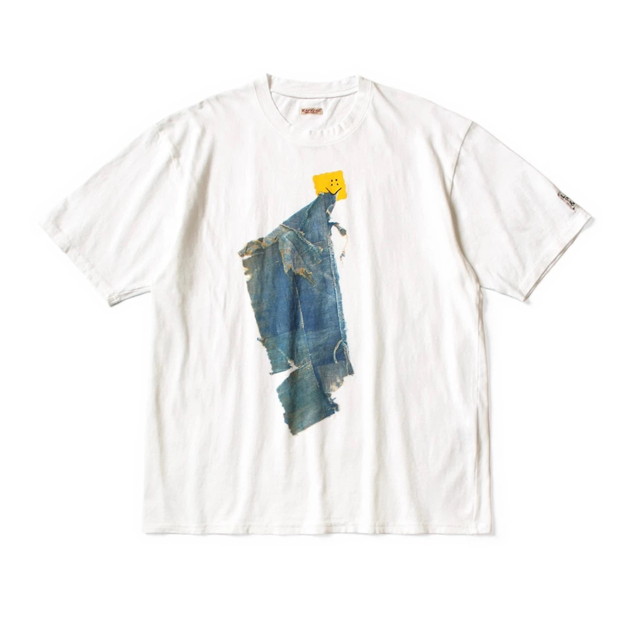 26SS KAPITAL HH Hirata and Hongri casual cotton denim smiling face print loose round neck short sleeved T