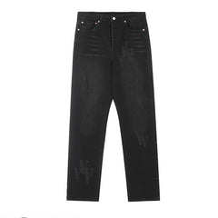 VLONE Embossed Logo Black Jeans