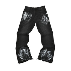 GALLERY DEPT Abstract Paint Flare Jeans