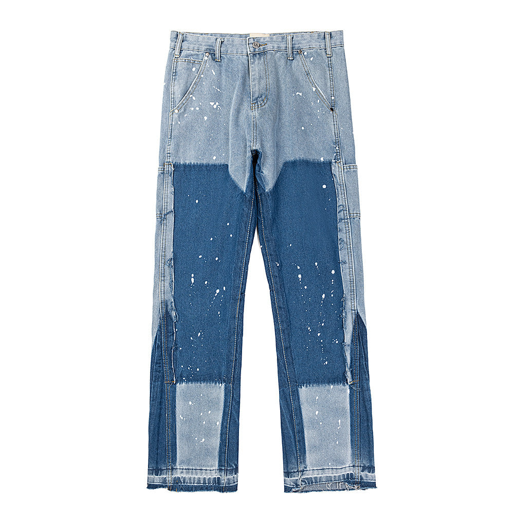 GALLERY DEPT Paint‑Splatter Patchwork Jeans