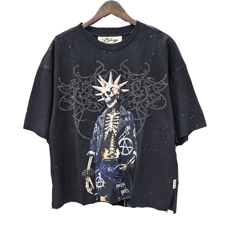 BKYS Rebel Punk Skeleton T‑Shirt