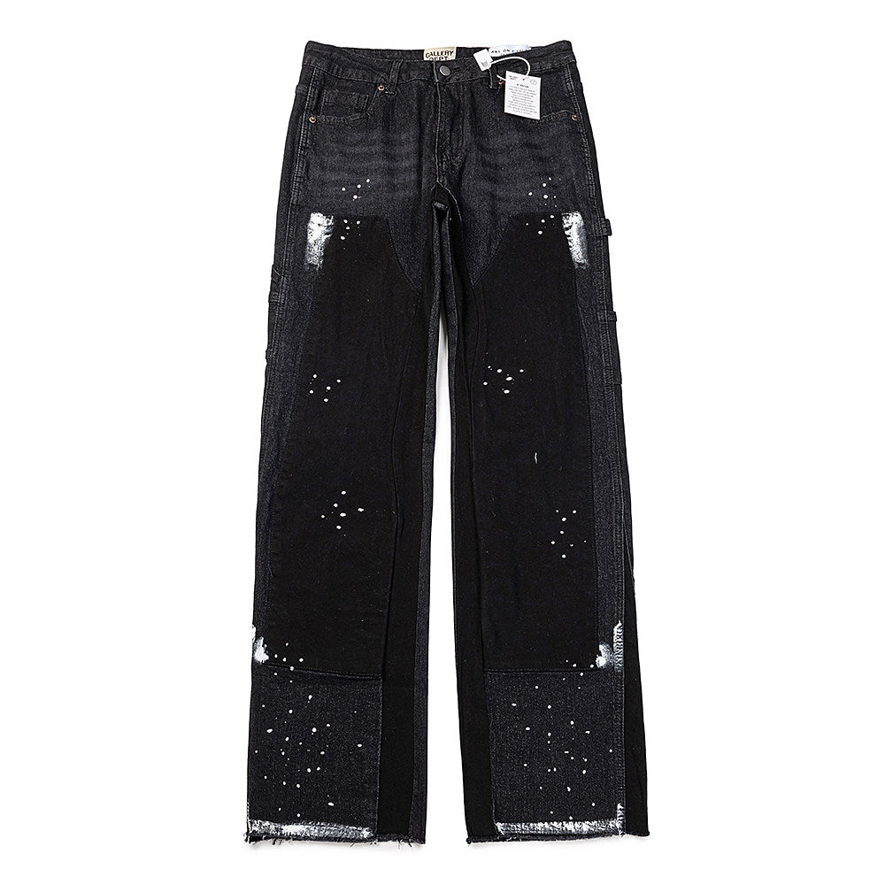 GALLERY DEPT Black Paint‑Splatter Carpenter Jeans