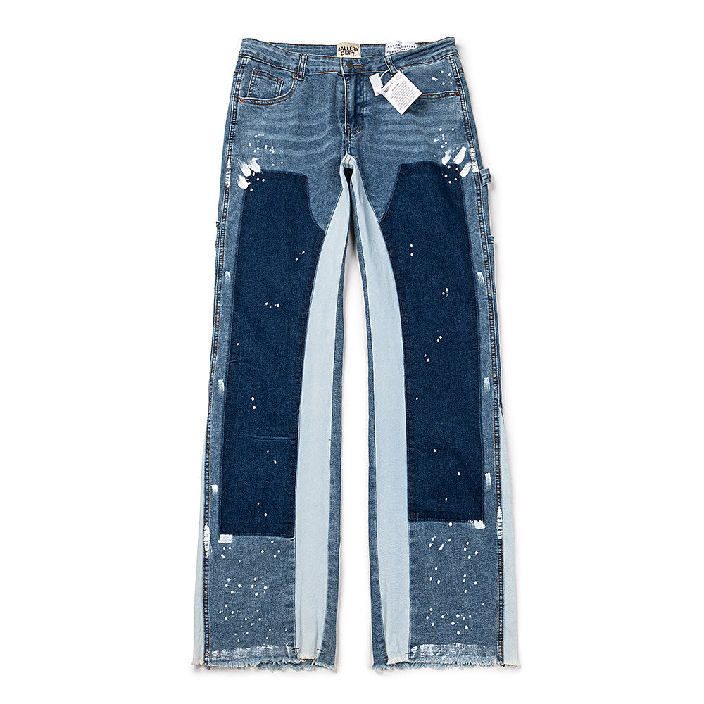 GALLERY DEPT Multi‑Tone Flare Patchwork Jeans