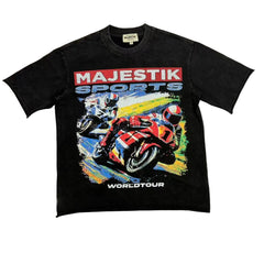 MAJESTIK Sports Moto Graphic Tee